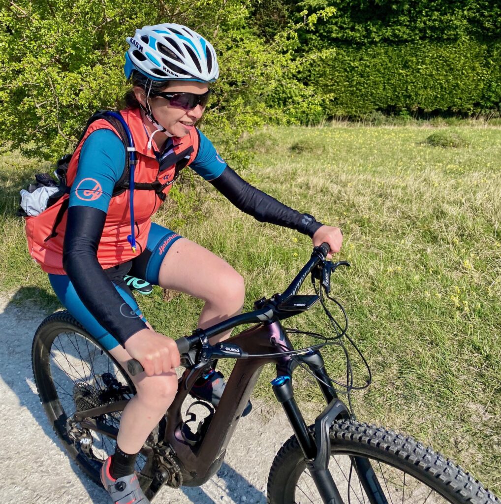 Woman riding E-bike