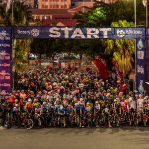 Seeded Riders line up at the start line of Cape Town Cycle Tour